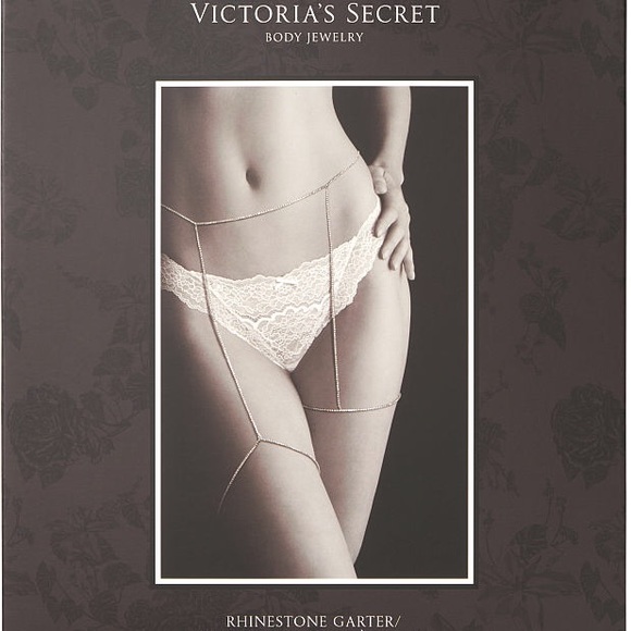 NWT VICTORIA'S SECRET Silver Rhinestone V-string Panty - Picture 6 of 12